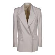 Liviana Conti Slim Fit Enkelknapp Blazer Beige, Dam