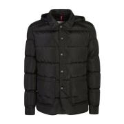 Moncler Svart huva puffjacka Black, Herr