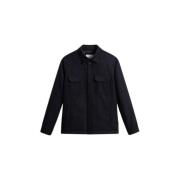 Woolrich Melton Ullskjorta Blue, Herr