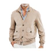 The Jack Leathers Vit Läderjacka RiversideSeamless White, Herr