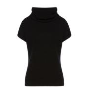 Alberta Ferretti Svart Slouchig Stickad Tröja Black, Dam