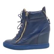 Giuseppe Zanotti Pre-owned Pre-owned Laeder sneakers Blue, Dam