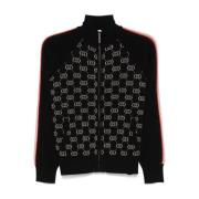 Liu Jo Monogram Jacquard Stripe Sweater Black, Dam