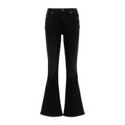 7 For All Mankind Vida Flared Jeans Black, Dam