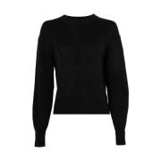 Calvin Klein Intarsia Loose Sweater Svart Black, Dam