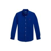 Polo Ralph Lauren Slim Fit Sammet Skjorta Blue, Herr