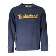 Timberland Blå Långärmad Sweatshirt med Tryck Blue, Herr