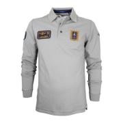 Aeronautica Militare Långärmad polotröja med Tricolor-pilpatch Gray, H...