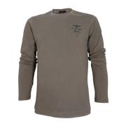 Aeronautica Militare Grön Basisk Crewneck T-shirt Green, Herr