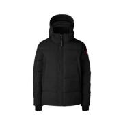 Canada Goose Svart quiltad nylonparka med avtagbar huva Black, Herr