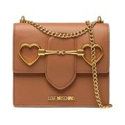 Love Moschino Stilren Läder Väska Brown, Dam