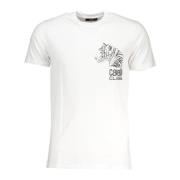 Cavalli Class Vit T-shirt Kortärmad Herr White, Herr