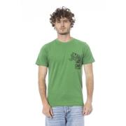 Cavalli Class Kortärmad T-shirt med logotryck Green, Herr