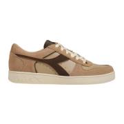 Diadora Beige Läder Sneakers med Gummisula Beige, Herr