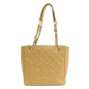 Chanel Vintage Pre-owned Laeder chanel-vskor Beige, Dam