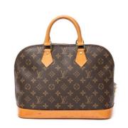 Louis Vuitton Vintage Pre-owned Belagd canvas handvskor Brown, Dam