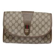 Gucci Vintage Pre-owned Laeder kuvertvskor Beige, Dam