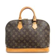 Louis Vuitton Vintage Pre-owned Belagd canvas handvskor Brown, Dam