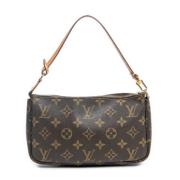 Louis Vuitton Vintage Pre-owned Belagd canvas kuvertvskor Brown, Dam