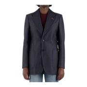 Maison Margiela Antracit Ull Mohair Jacka Black, Dam