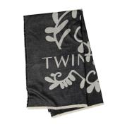 Twinset Svart Halsduk Sett Stilren Black, Dam