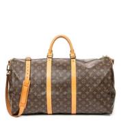 Louis Vuitton Vintage Pre-owned Belagd canvas handvskor Brown, Dam