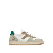 D.a.t.e. Vintage Court Sneakers i vitt läder Multicolor, Herr