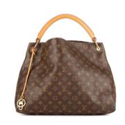 Louis Vuitton Vintage Pre-owned Belagd canvas handvskor Brown, Dam