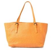 Bottega Veneta Vintage Pre-owned Laeder totevskor Orange, Dam