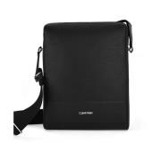 Calvin Klein Stilfull konstläder messenger väska Black, Herr