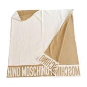 Moschino Vändbar Glitter Poncho Jacka Beige, Dam