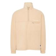 Tommy Hilfiger Beige Fleece Half-Zip Sweater Beige, Herr