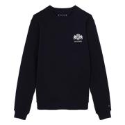 Tommy Hilfiger Crest Sweatshirt i Desert Sky Style Blue, Herr