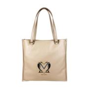 Love Moschino Ivory Axelväska med Hjärtlogotyp Beige, Dam