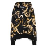 Versace Jeans Couture Svart och Guld Fleece Sweatshirt Multicolor, Dam