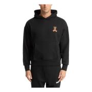 Barrow Enfärgad Logo Ficka Hoodie Black, Herr