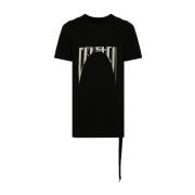 Rick Owens Svarta T-shirts och Polos med Logotyptryck Black, Herr