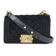 Chanel Vintage Pre-owned Sammet chanel-vskor Black, Dam