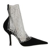 René Caovilla Kristall Strass Slingback Mid-High Heel Black, Dam