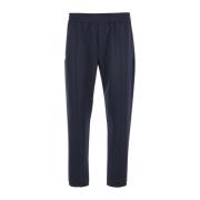 Emporio Armani Blå Ullblandade Byxor Regular Fit Blue, Herr