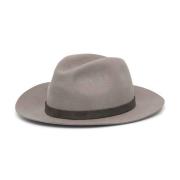 Emporio Armani Beige Ull Fedora Hatt Beige, Dam