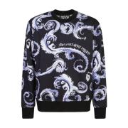 Versace Jeans Couture Svart Sweatshirt för Män Aw24 Black, Herr