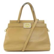 Gucci Vintage Pre-owned Laeder gucci-vskor Beige, Dam