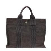 Hermès Vintage Pre-owned Canvas handvskor Gray, Dam