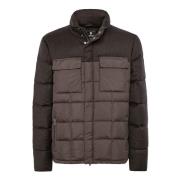 Boggi Milano Flyn Bomberjacka i Flanell och Feather Tech Brown, Herr