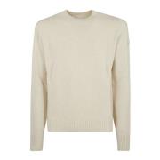 Moncler Casual Crew Neck Sweater Beige, Herr