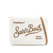 MC2 Saint Barth Chunky Ribbed Knit Axelväska White, Dam