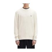 Fred Perry Våffelstickad Tröja Beige, Herr