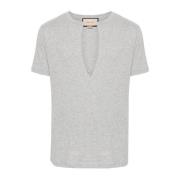 Gucci Scoop Neck T-Shirt Gray, Herr