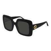 Gucci Svart/Grå Solglasögon Gg0896S Black, Dam